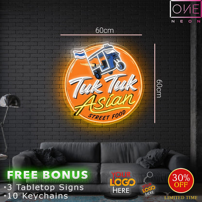 Asian Street Food| LED Neon Sign ( 2 outdoor signs)