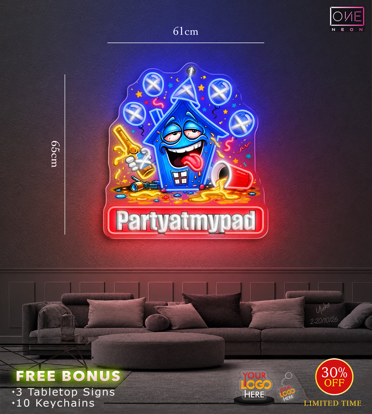 PARTYATMYPAD | Waterproof LED Neon Sign