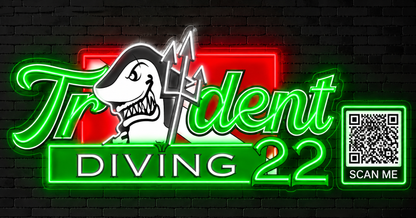 Trident diving| LED Neon Sign  (50 keychians)