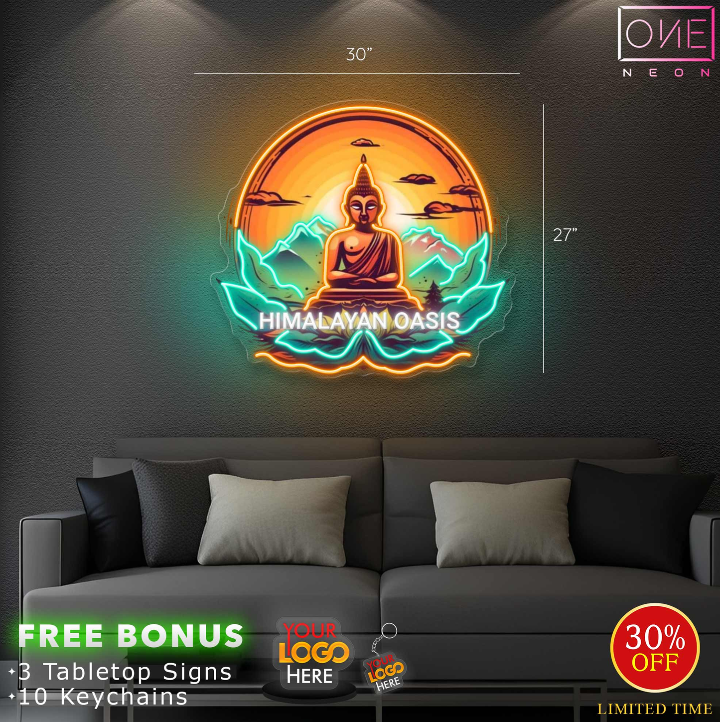 HIMALAYAN OASIS  | LED Neon Sign (waterproof)