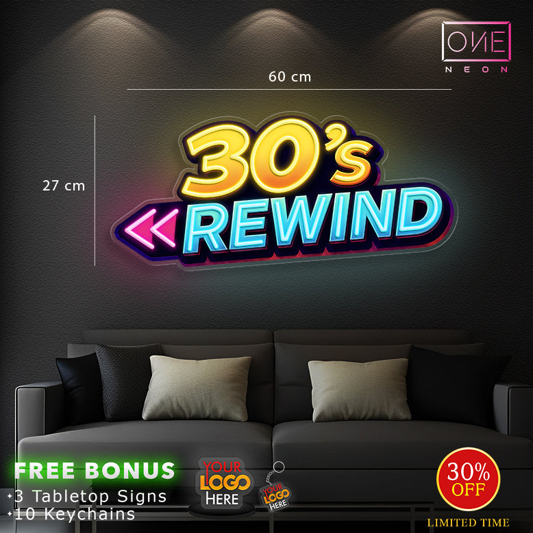 REWIND | LED Neon Sign