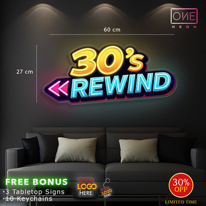 REWIND | LED Neon Sign