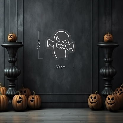 Angry Ghost LED Neon Sign