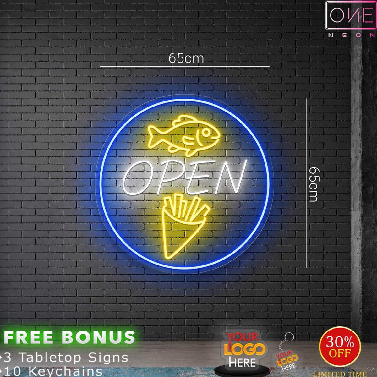 Fish & chip| LED Neon Sign ( 2 signs )