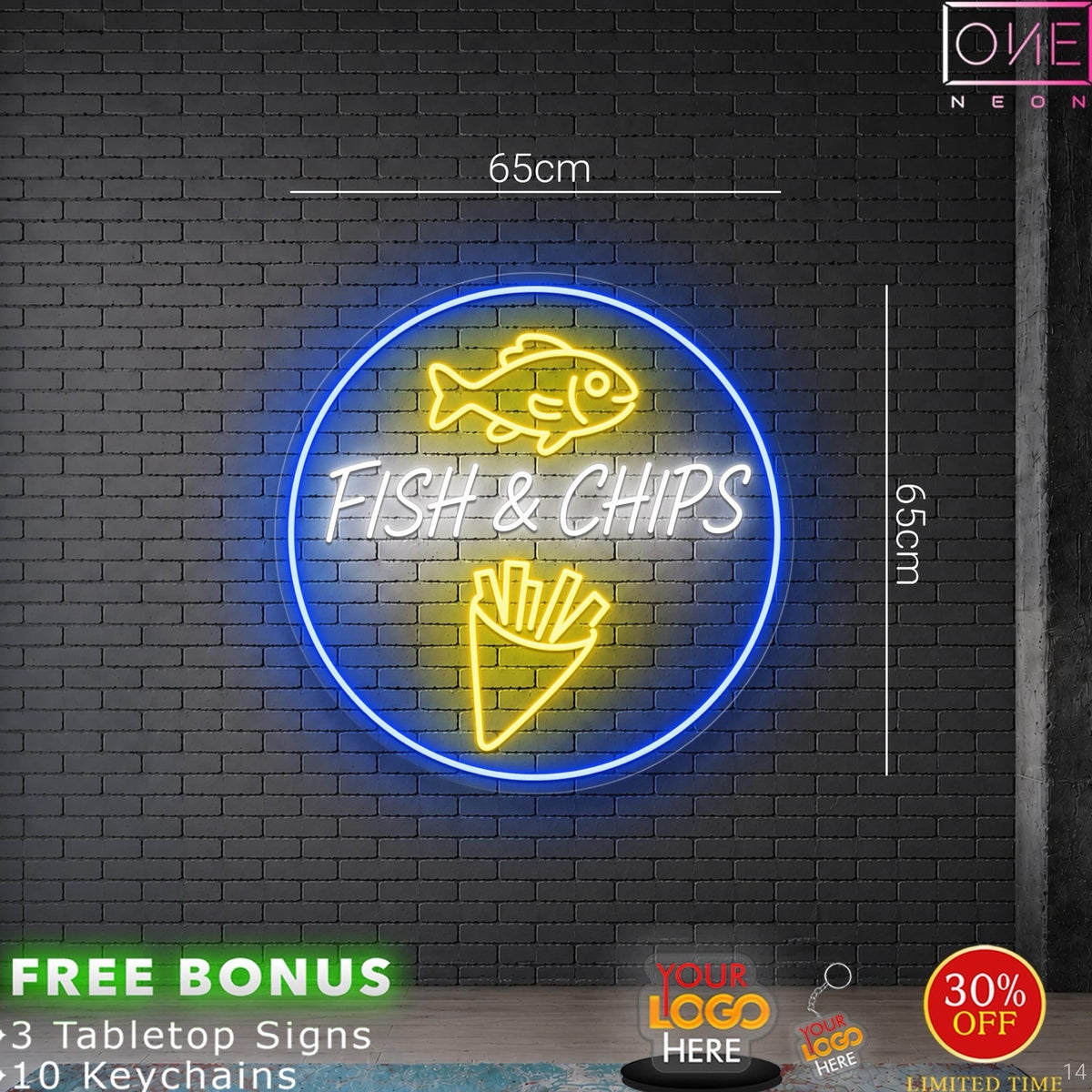 Fish & chip| LED Neon Sign ( 2 signs )