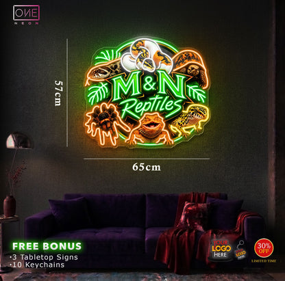 M&M reptiles| Led Neon Sign