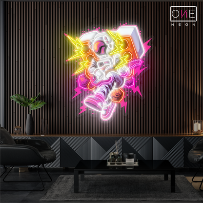 Enseigne lumineuse LED néon artwork astronaute