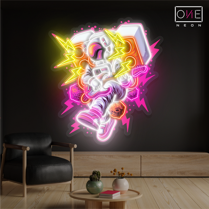 Enseigne lumineuse LED néon artwork astronaute