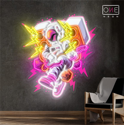Enseigne lumineuse LED néon artwork astronaute