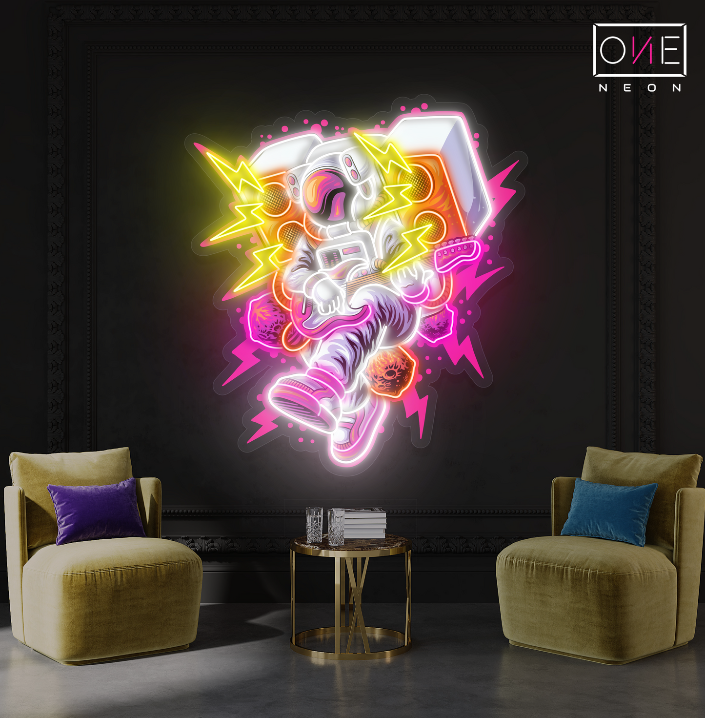 Enseigne lumineuse LED néon artwork astronaute