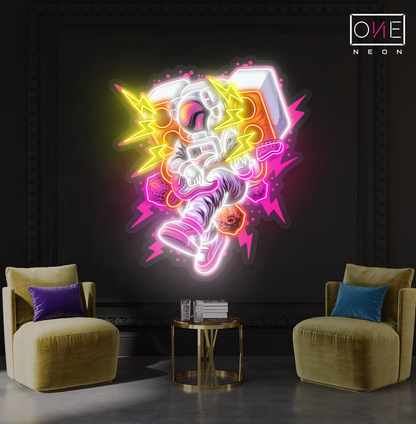 Enseigne lumineuse LED néon artwork astronaute