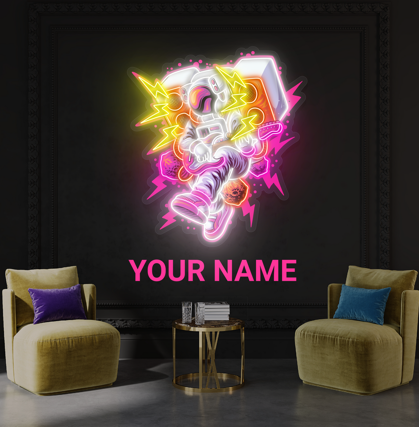 Enseigne lumineuse LED néon artwork astronaute