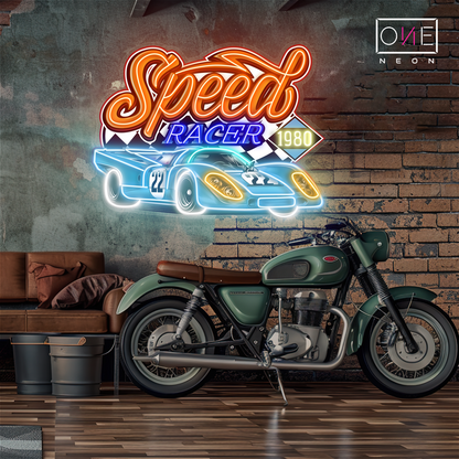 Enseigne LED néon décorative Speed Racer