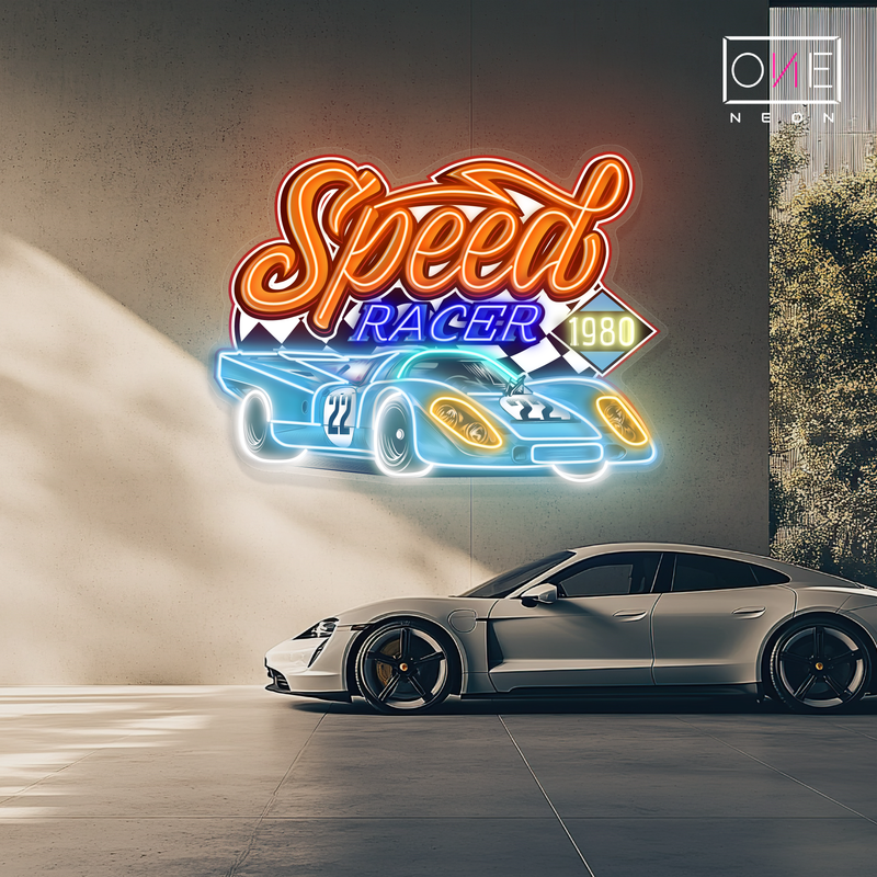 Enseigne LED néon décorative Speed Racer