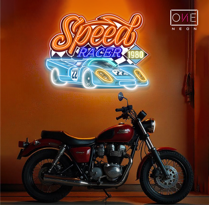 Enseigne LED néon décorative Speed Racer