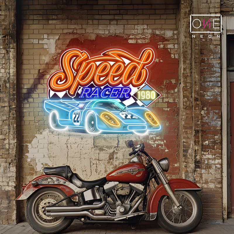 Enseigne LED néon décorative Speed Racer