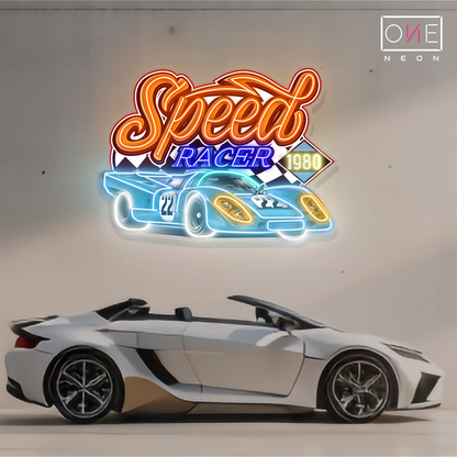 Enseigne LED néon décorative Speed Racer