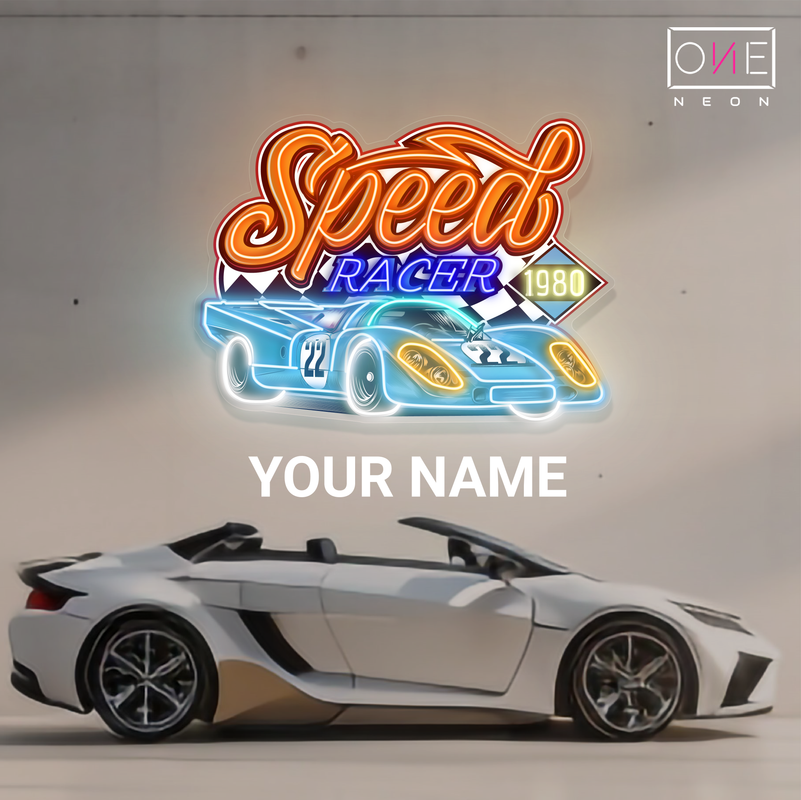 Enseigne LED néon décorative Speed Racer