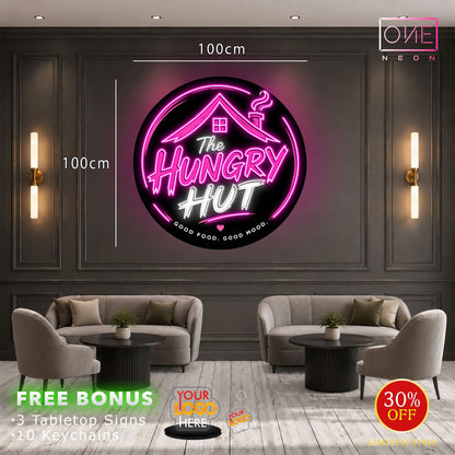 The HUNGRY HUT| LED Neon Sign