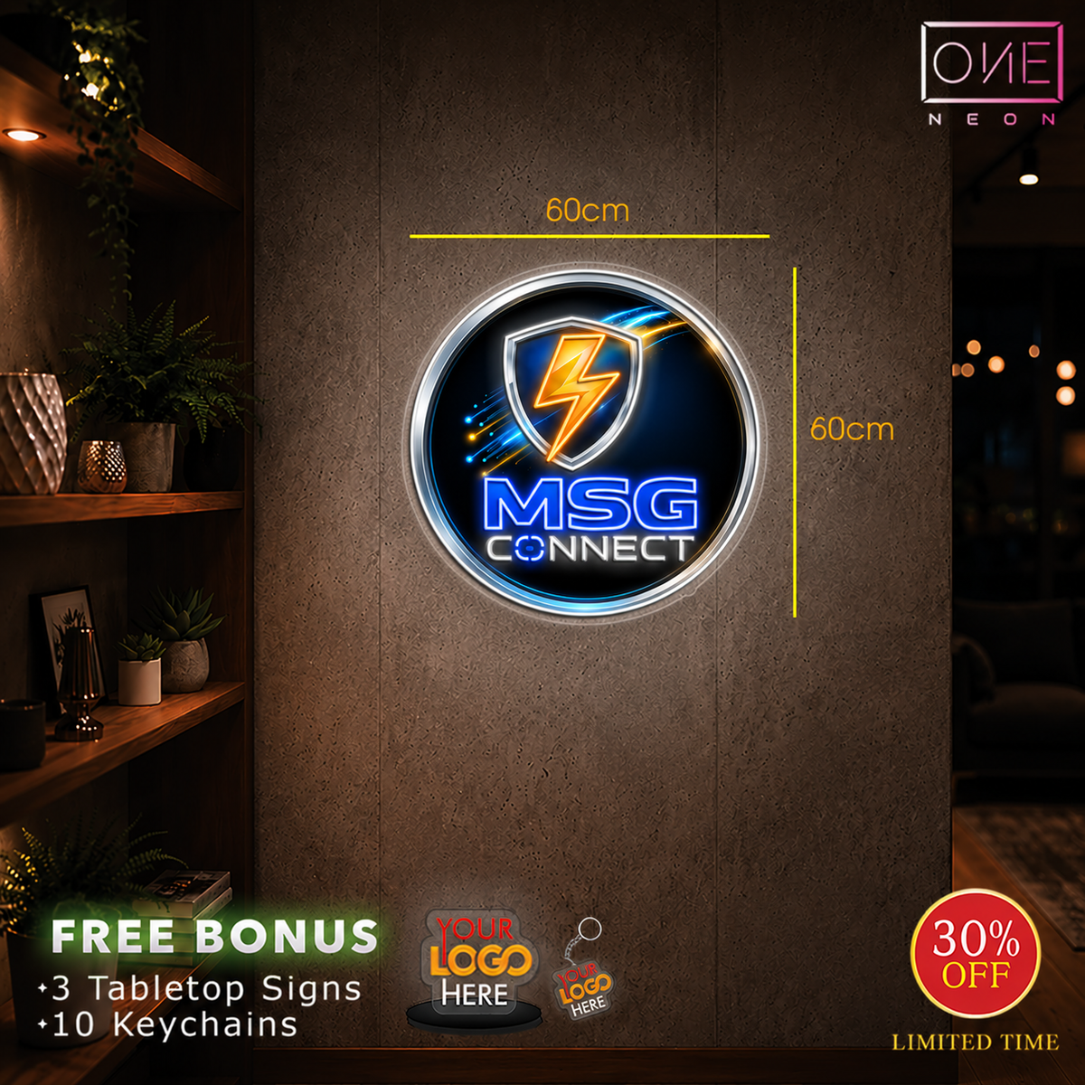 MSG logo | LED Neon Sign (2 signs)