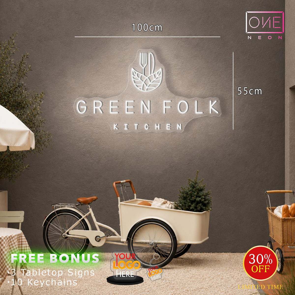 GREEN FOLK | RGB LED neon sign