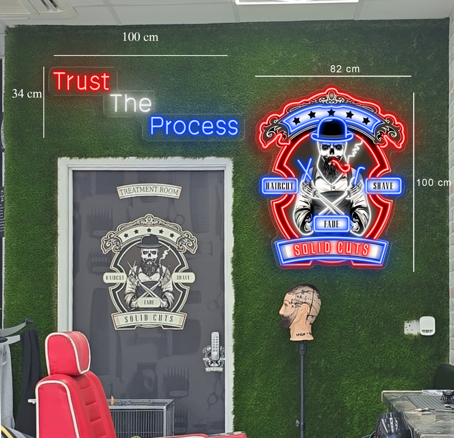 SOLID CUTS  | LED Neon Sign (2 signs)