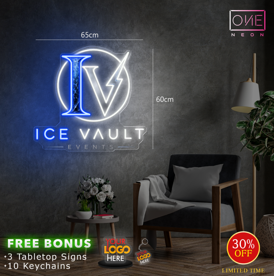 ICE VAULT events logo  | Led Neon Sign