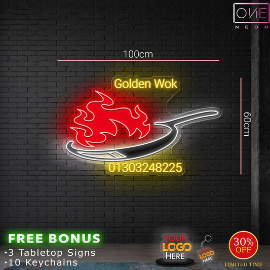 Golden work | LED Neon Sign