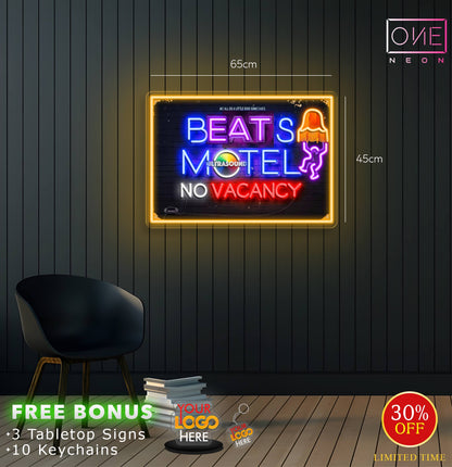 BEATS MOTEL NO VACANCY | LED Neon Sign