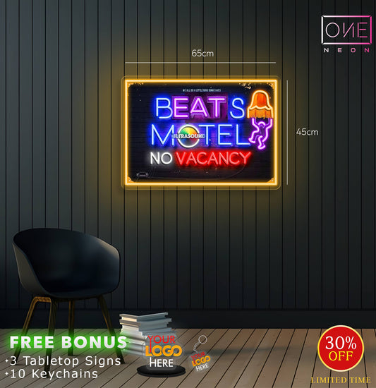 BEATS MOTEL NO VACANCY | LED Neon Sign