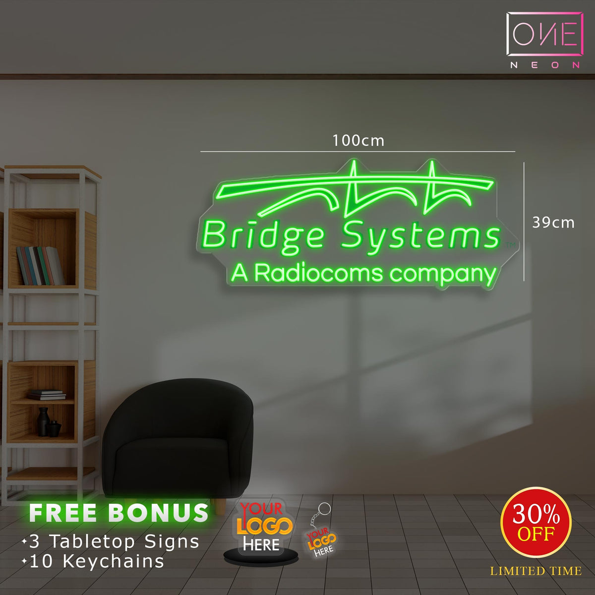 Bridge Systems a Radiocoms company   | LED Neon Sign ( delivery express )