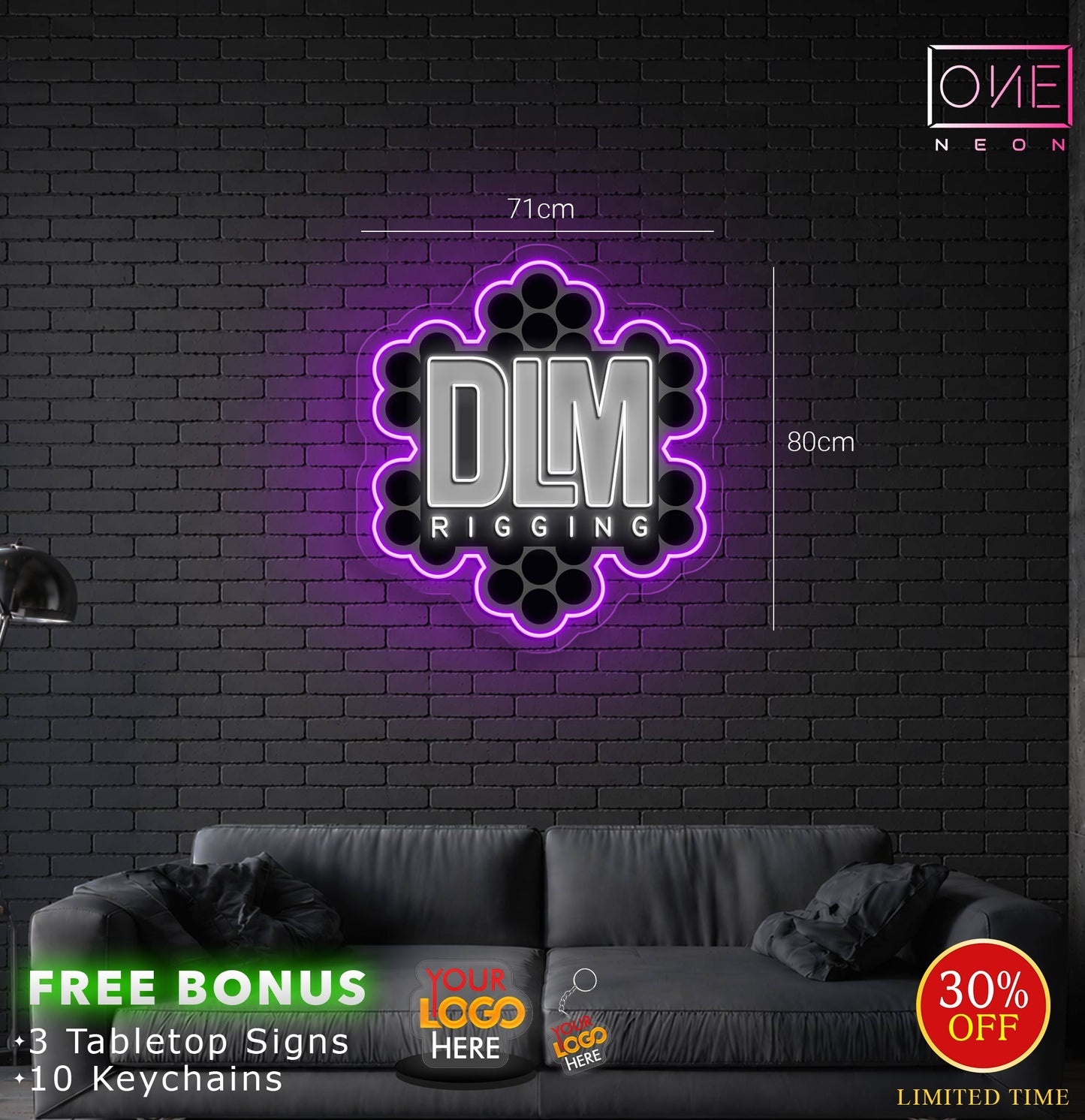 RIGGING and DLM | LED Neon Sign (2 Signs)