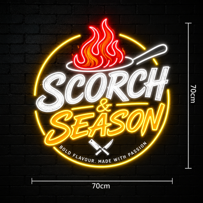 SCORCH & SEASON  | LED Neon Sign