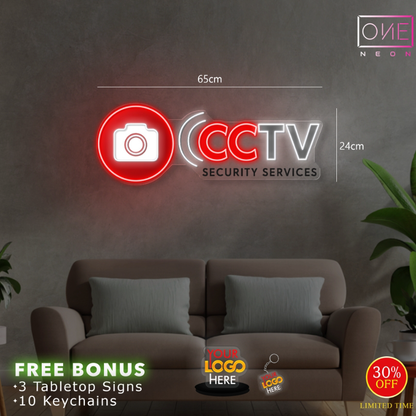 CCTV  | LED Neon Sign ( 2 signs )