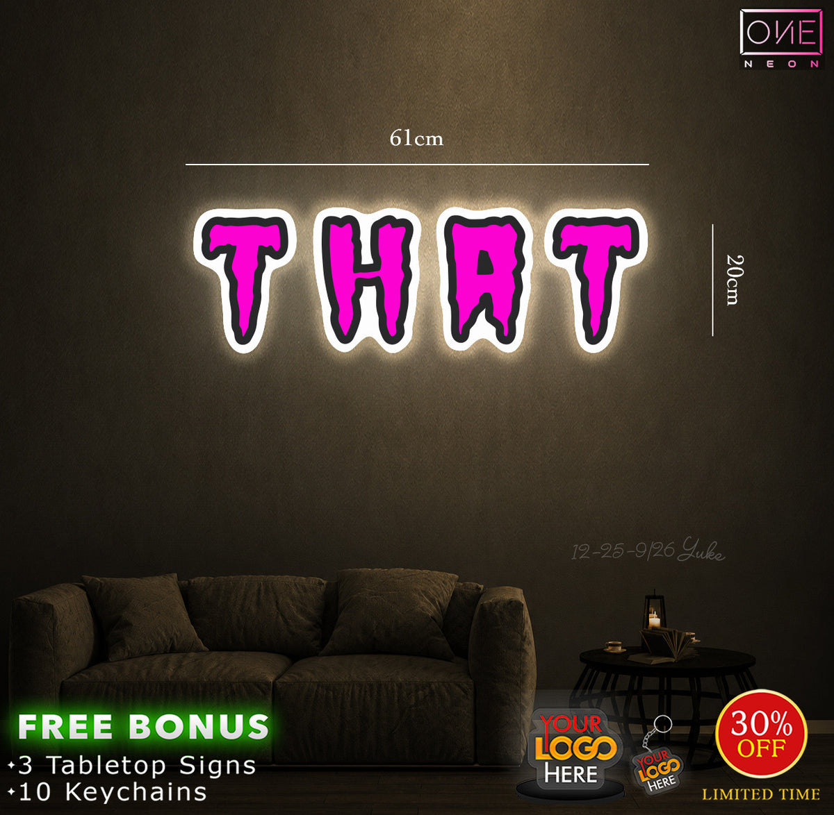 Thingz that make noize | LED Neon Sign (waterproof backlit)