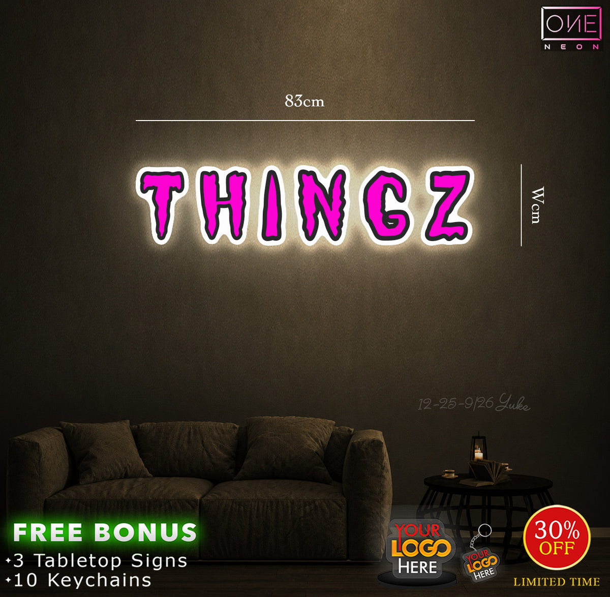 Thingz that make noize | LED Neon Sign (waterproof backlit)