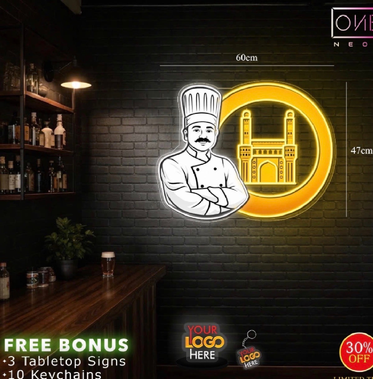 Fresh Dum biryani| LED Neon Sign (3 signs - express shipping)