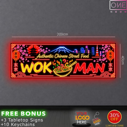 Wok man ( waterproof) | Indoor LED Neon Sign
