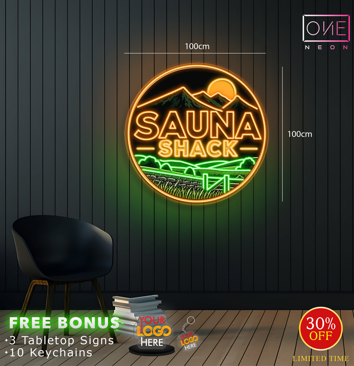 SAUNA | LED Neon Sign ( waterproof sign)