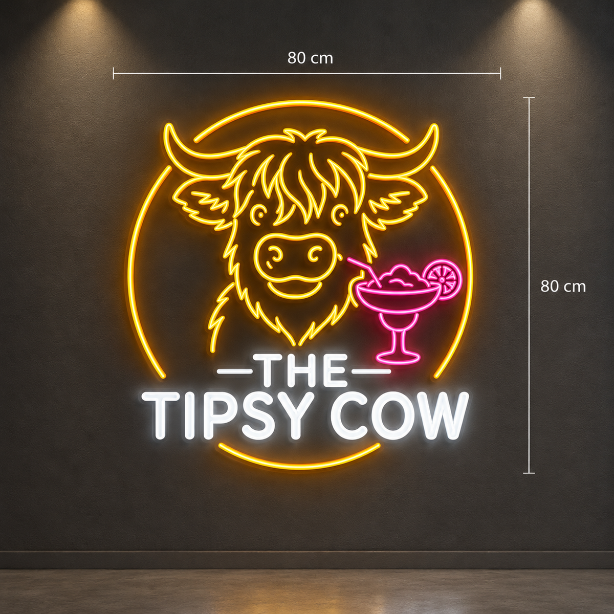 The tipsy cow| LED Neon Sign