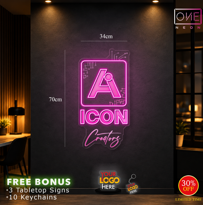 A Icon and Launch queen| LED Neon Sign (2 signs)