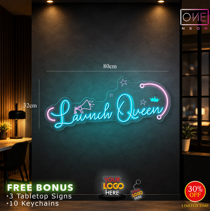 A Icon and Launch queen| LED Neon Sign (2 signs)