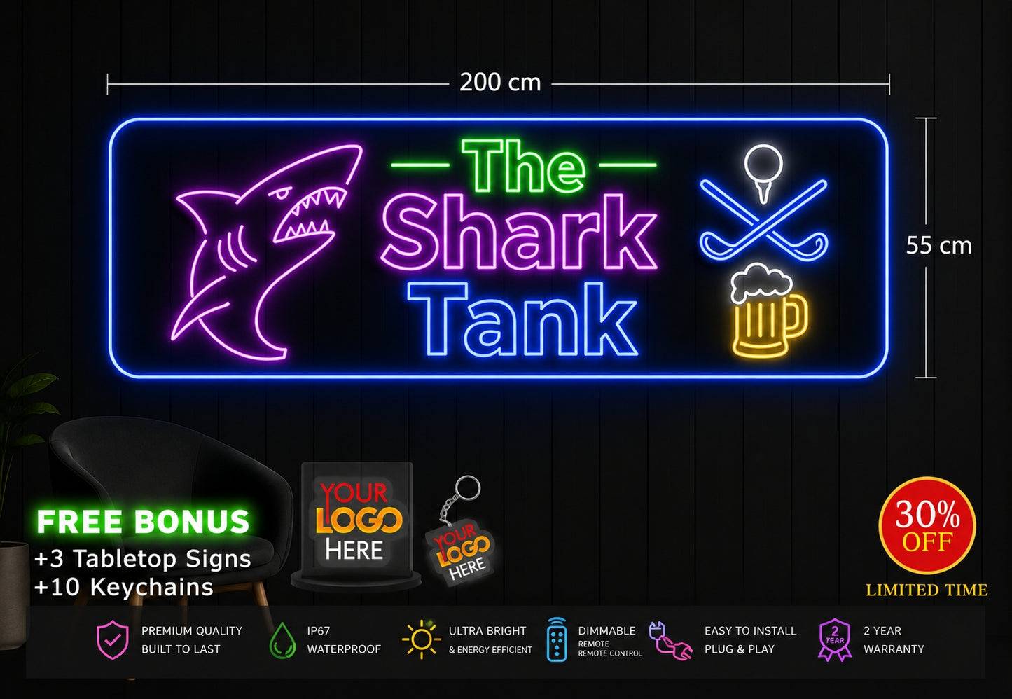 The Shark Tank | LED Neon Sign