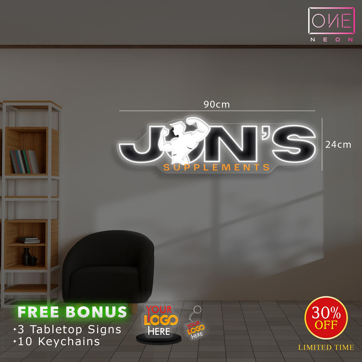 Jon's | LED Neon Sign (2 signs)