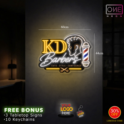 KD BARBERS | LED Neon Sign