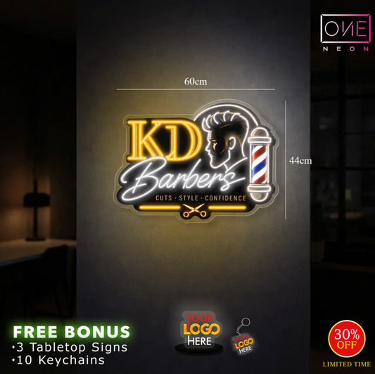 KD BARBERS | LED Neon Sign