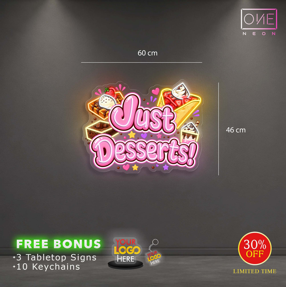 JUST DESSERTS | LED Neon Sign