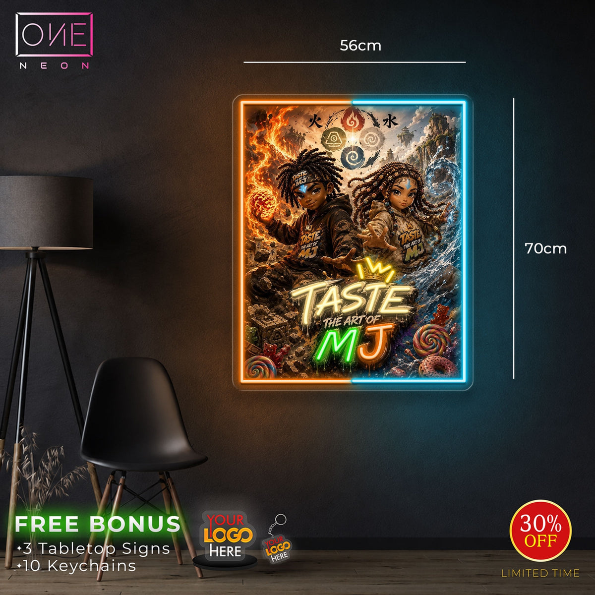 Logo custom| LED Neon Sign (2 signs)