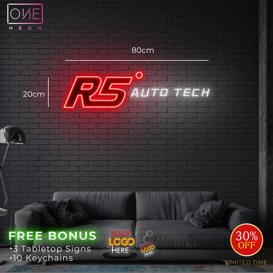 R5 AUTO TECH | LED Neon Sign (2 Signs)