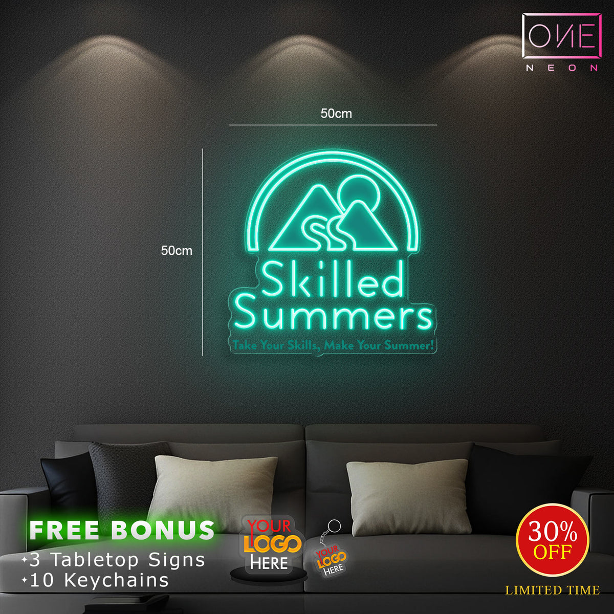 SKILLED SUMMERS | LED Neon Sign (Express Shipping)